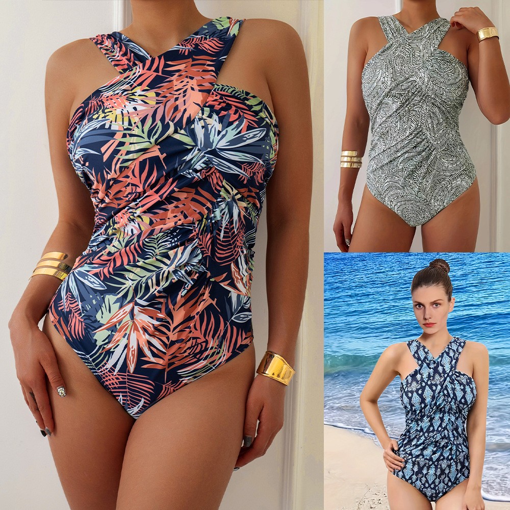 Swimsuit Bikini Ruched - Damski strój kąpielowy plus size, skromny