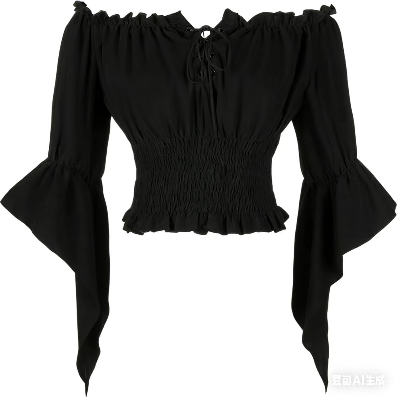 Blouse Off Shoulder - Renesansowa Średniowieczna Aristokratyczna Odzież Damska Vintage