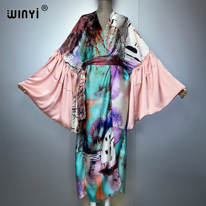 Cover Up Kaftan - WINYI Letnia sukienka kimono na imprezę,