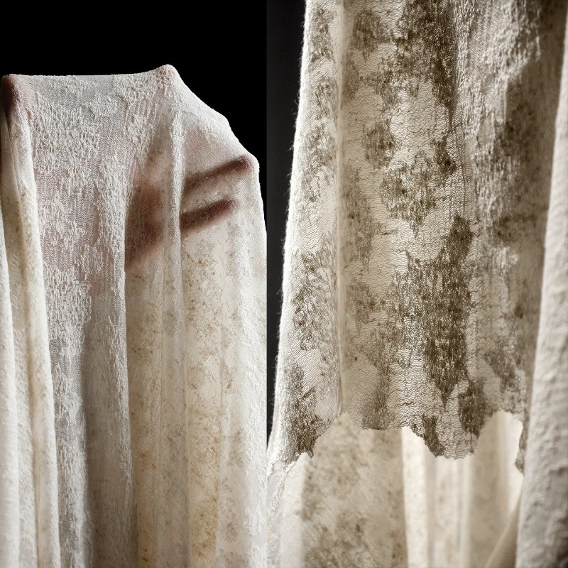 Linen Dress Wrap - Tkanina dzianinowa z bawełny i lnu