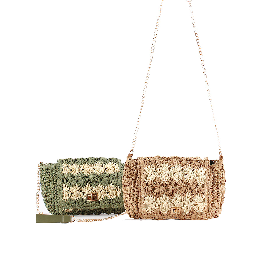 Crochet Bag Raffia - Słomkowe torby crossbody dla kobiet, letnie