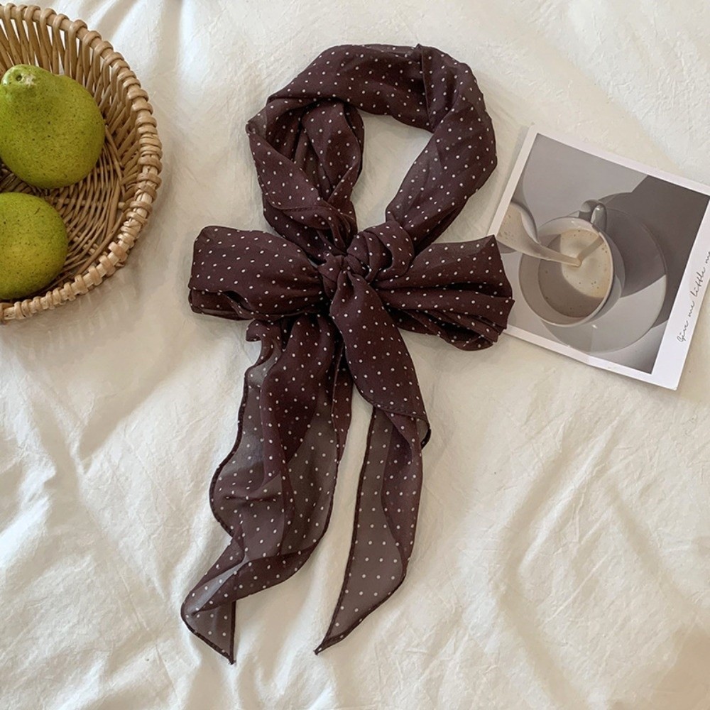 Headband Summer Knit - Opaska do włosów w kropki, apaszka
