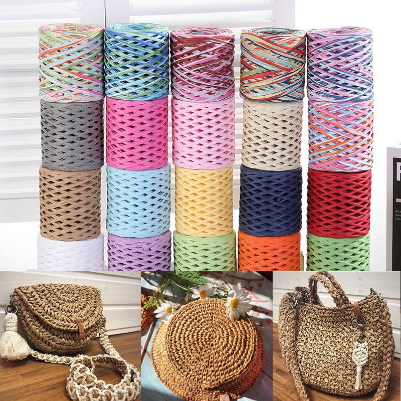 Crochet Bag Raffia - 200M Sznurek z papieru rafia, włóczka