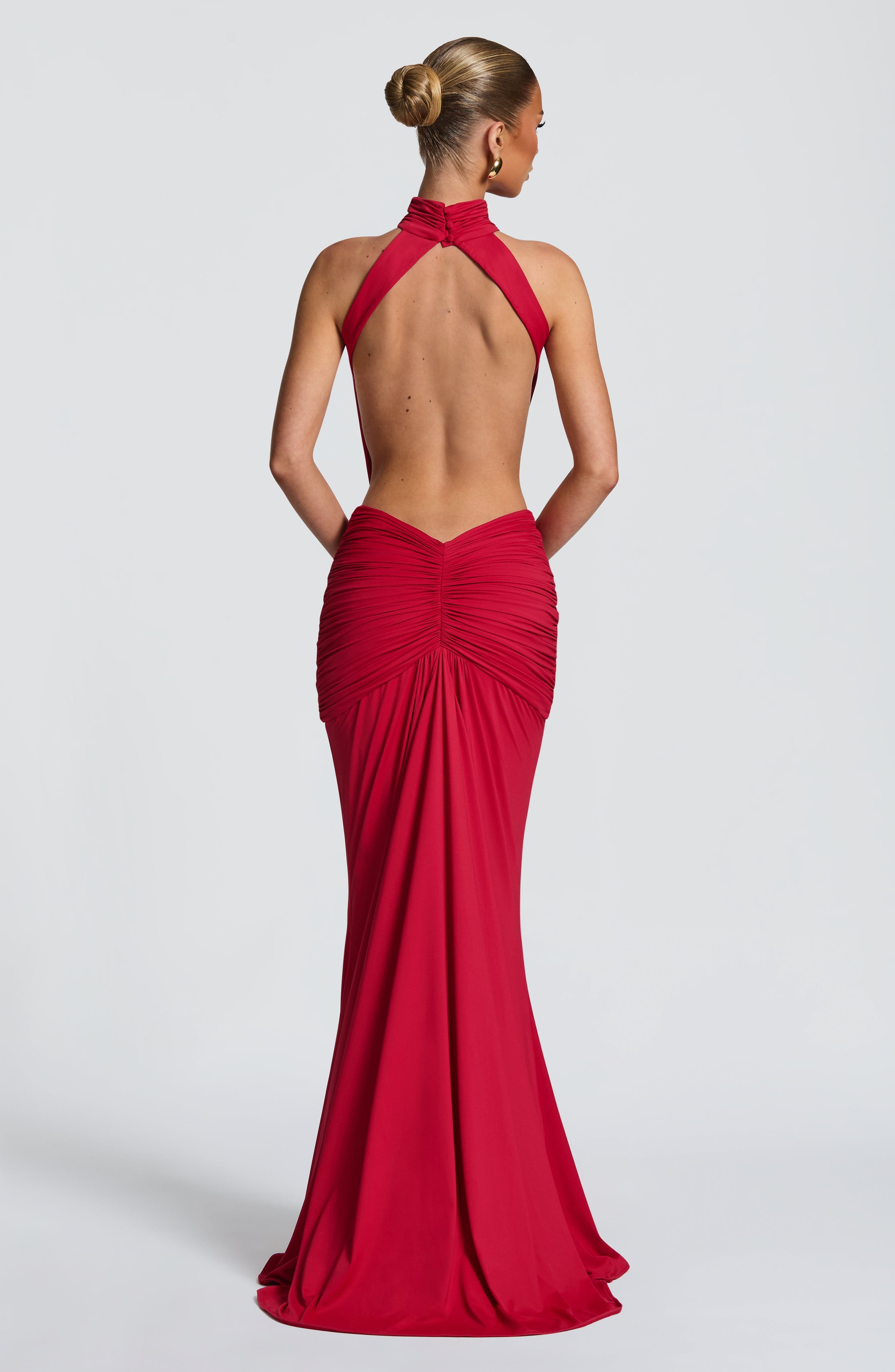 Maxi Dress Halter - Sukienka maxi z dekoltem halter, wycięciami