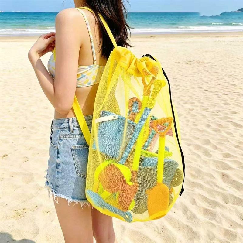Tote Bag Beach - Duża, przenośna siatkowa torba plażowa o