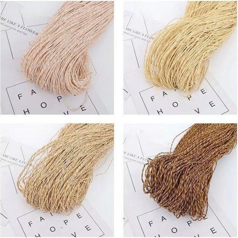 Crochet Bag Raffia - 200g 2-warstwowa włóczka z bawełny rafii