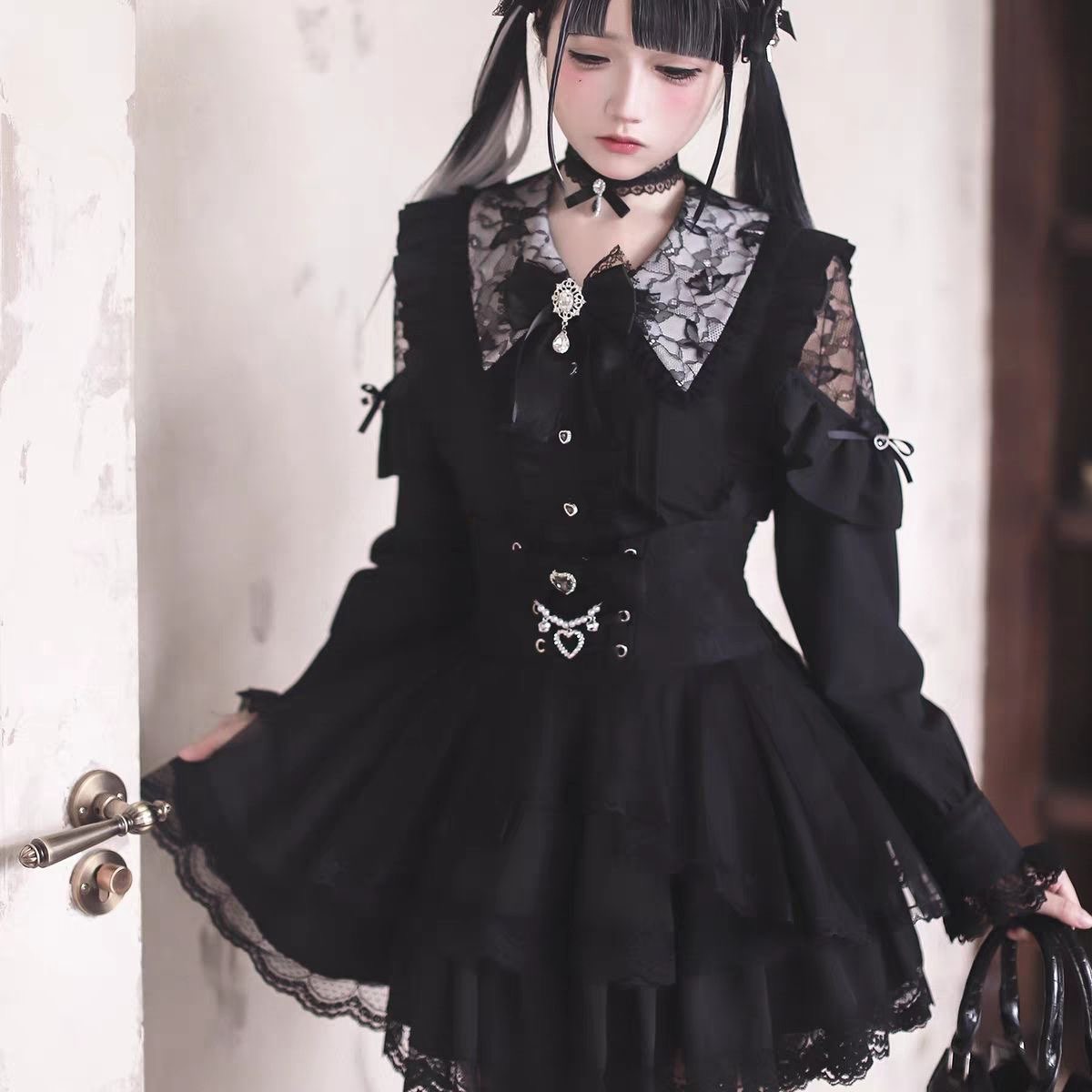 Blouse Off Shoulder - Zestawy spódnic Harajuku Kawaii Damskie Słodkie