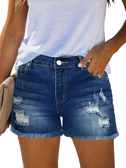 Shorts Denim Frayed - Krótkie jeansowe szorty w stylu vintage,