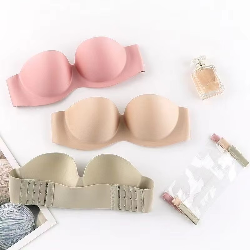Bralette Triangle Set - Damski seksowny biustonosz bez ramiączek, push-up,