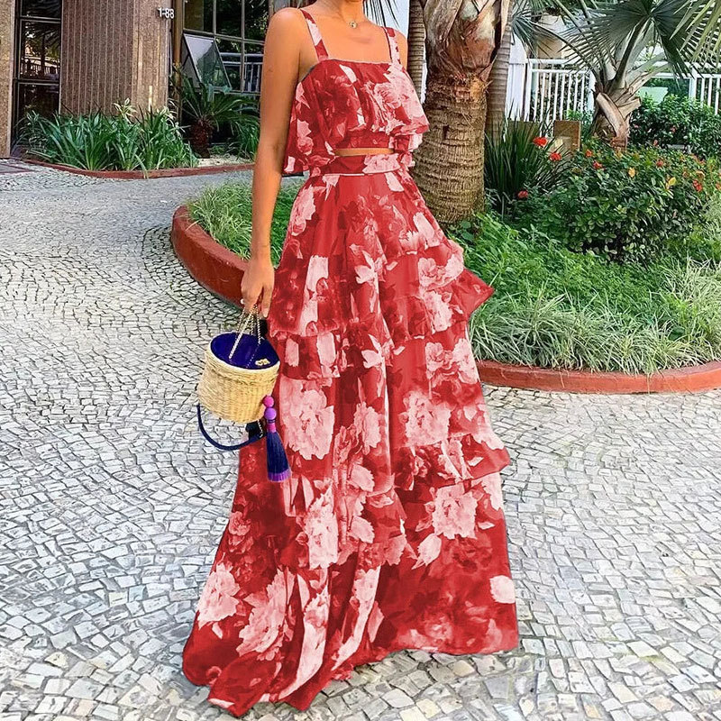 Damskie dwuczęściowe komplety  – Romper Floral Print recenzja i cena