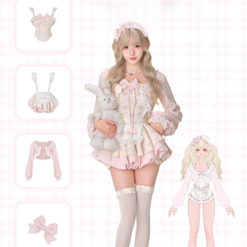 Japoński styl Sweet Lolita, 3- – Crop Top Crochet recenzja i cena