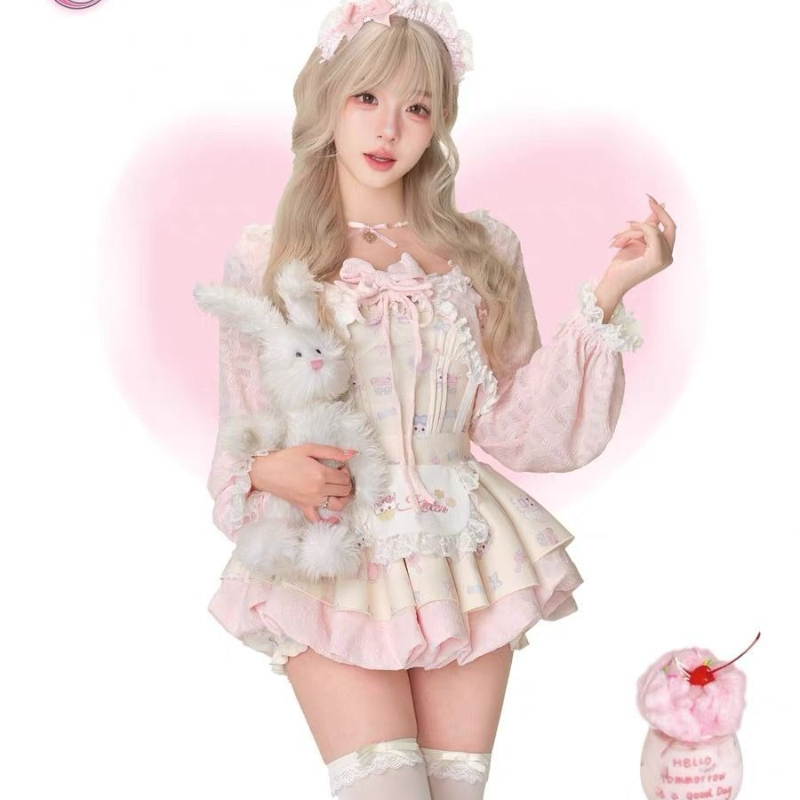 Japoński styl Sweet Lolita, 3- – Crop Top Crochet recenzja i cena