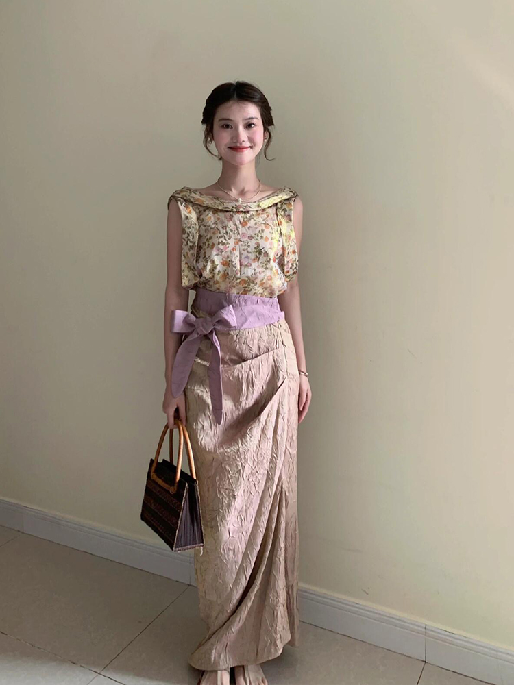 Zestaw damski XZY: Vintage kwi – Midi Skirt Floral recenzja i cena