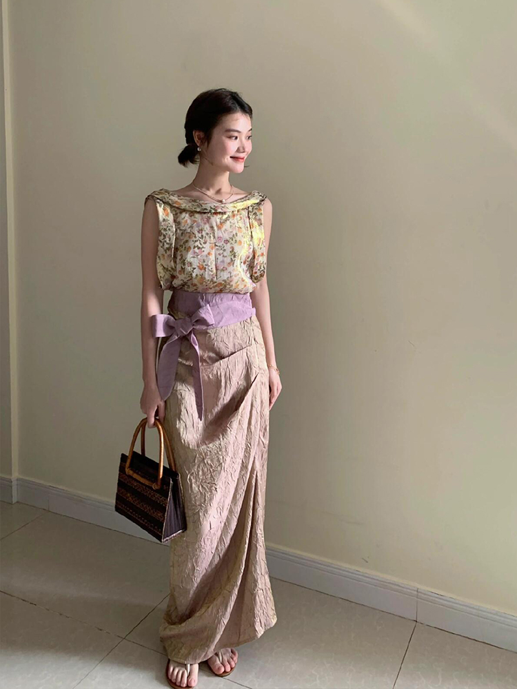 Zestaw damski XZY: Vintage kwi – Midi Skirt Floral recenzja i cena