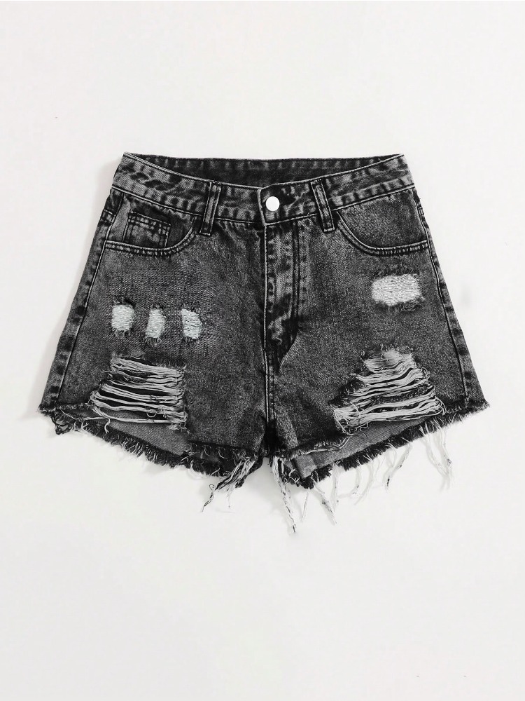 Damskie szorty jeansowe z efek – Shorts Denim Frayed recenzja i cena