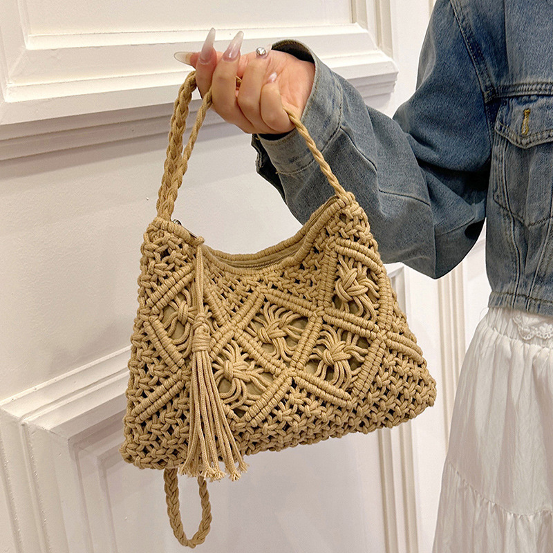 Moda tkane torby na ramię z wy – Crochet Bag Raffia recenzja i cena