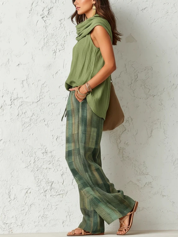 Nowy Letni Damski Zestaw Spodn – Linen Pant Wide recenzja i cena