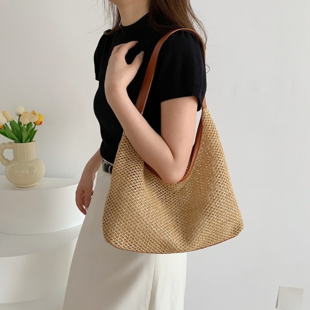 Urocza, jednokolorowa, plecion – Tote Bag Beach recenzja i cena
