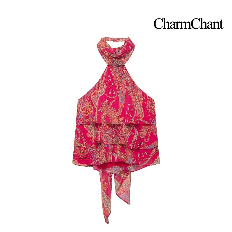 CHARMCHANT Damski Zestaw Dwucz – Romper Floral Print recenzja i cena