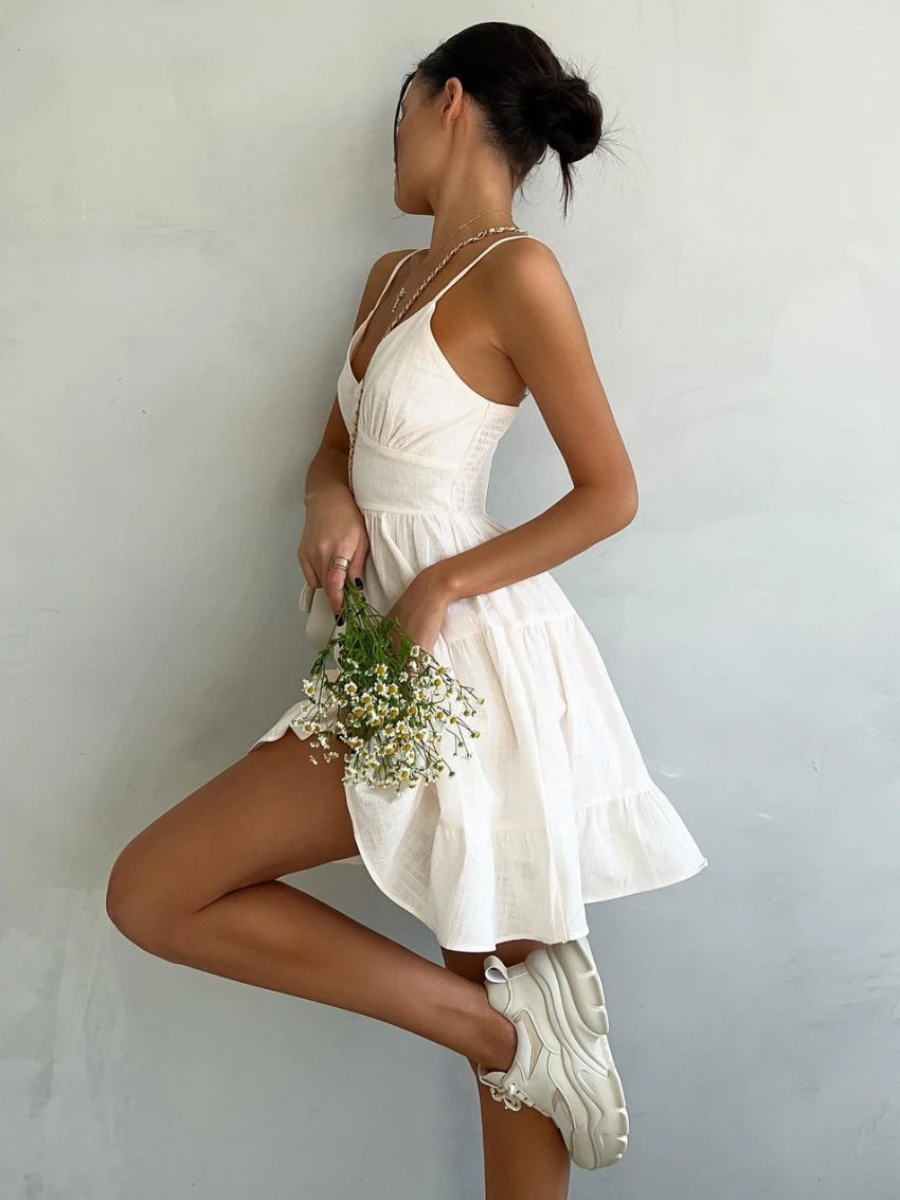 Wolfeel wiosna lato damska lni – Linen Dress Wrap recenzja i cena