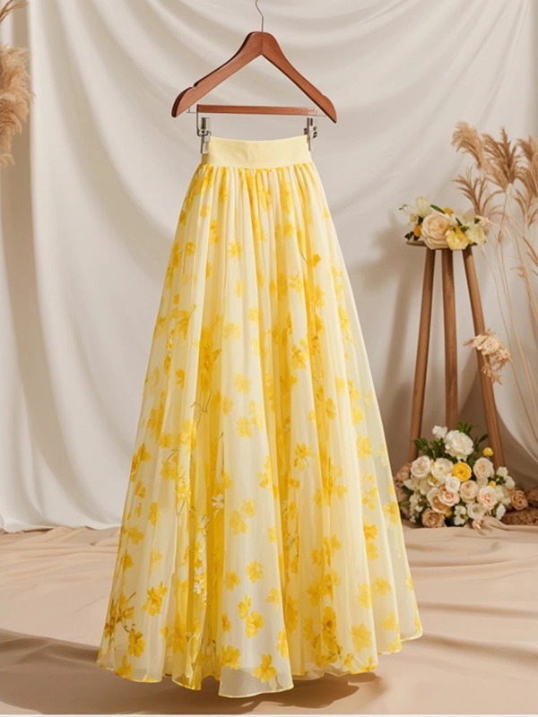 Letnia spódnica damska z wysok – Midi Skirt Floral recenzja i cena