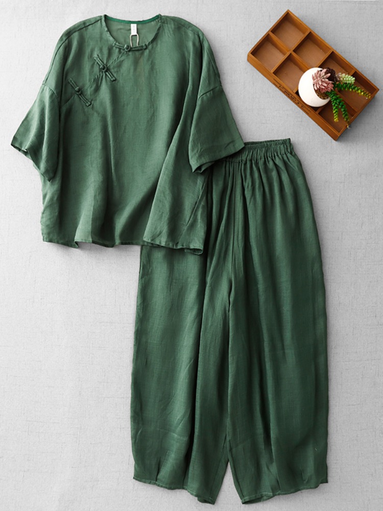 Nowy chiński zestaw damski w s – Linen Pant Wide recenzja i cena