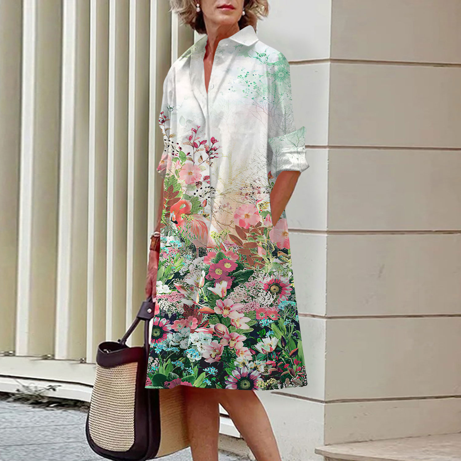 Koszula z kwiatowym wzorem Suk – Midi Skirt Floral recenzja i cena