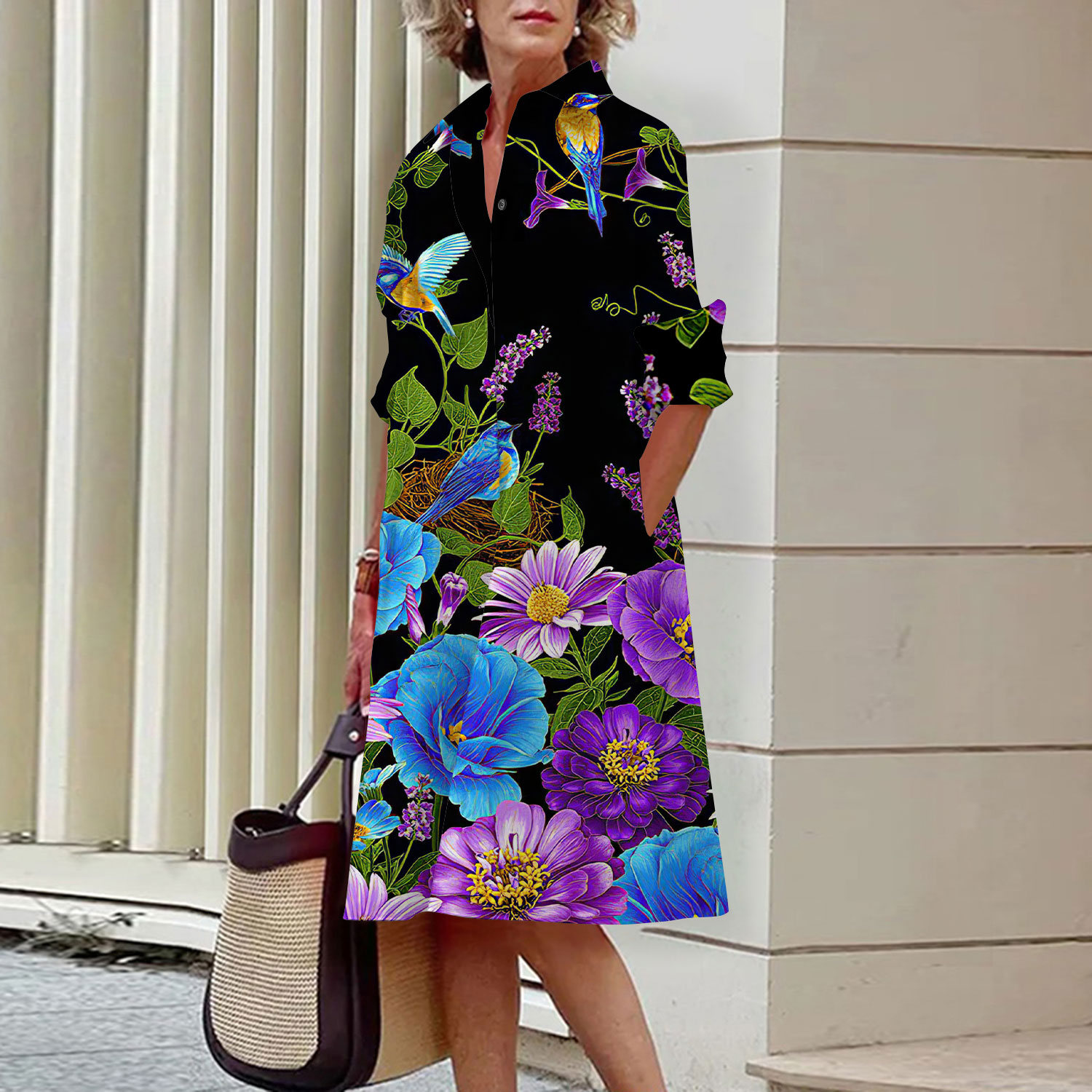 Koszula z kwiatowym wzorem Suk – Midi Skirt Floral recenzja i cena