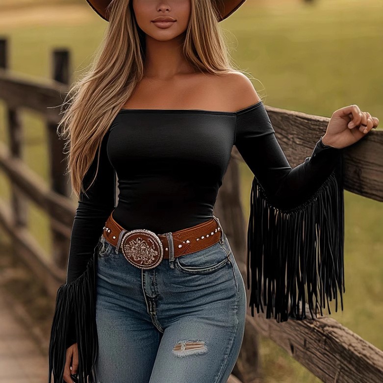 Damska bluzka z długim rękawem – Blouse Off Shoulder recenzja i cena