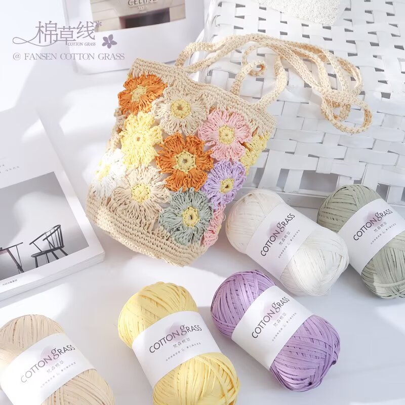 50g Włóczka z trawy bawełniane – Crochet Bag Raffia recenzja i cena