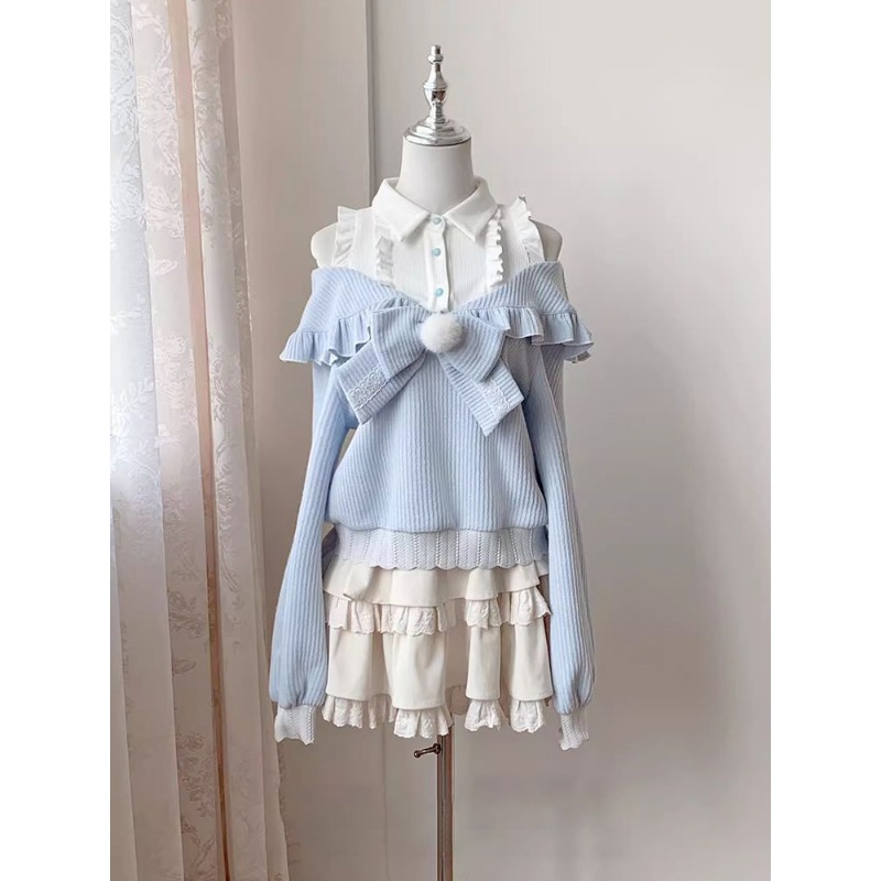 Uroczy, miękki zestaw Lolita d – Blouse Off Shoulder recenzja i cena