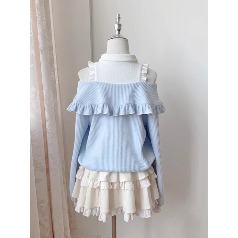 Uroczy, miękki zestaw Lolita d – Blouse Off Shoulder recenzja i cena