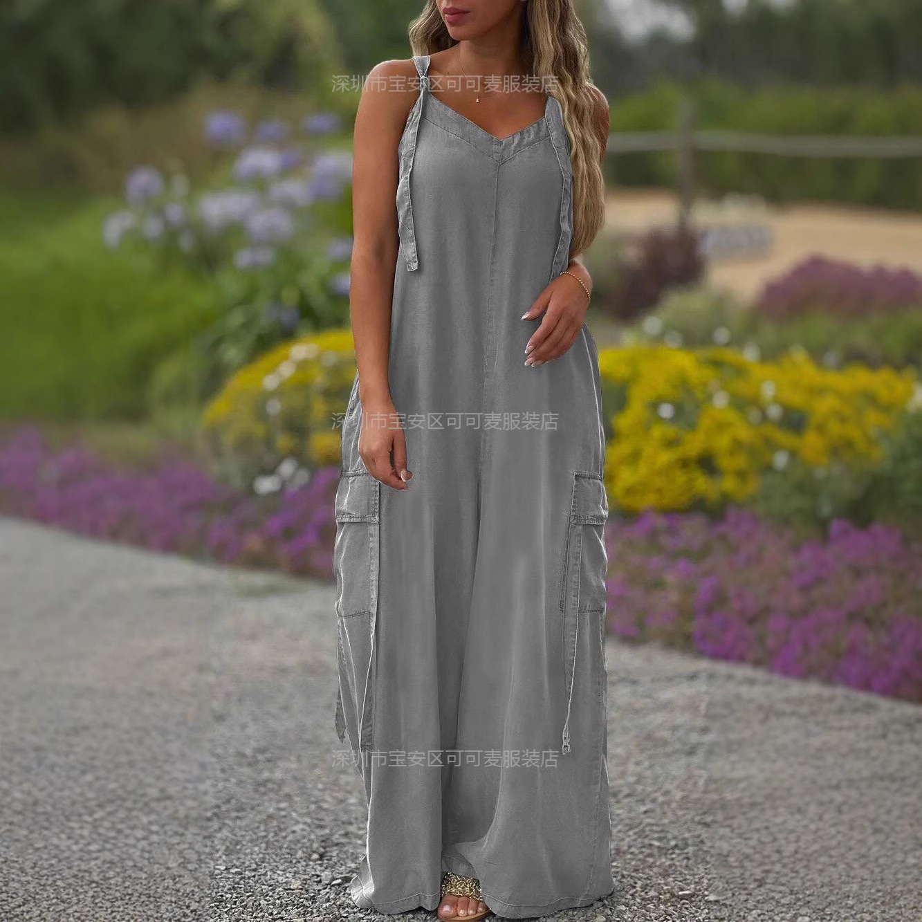 Luźny letni kombinezon, casual – Jumpsuit Linen Relaxed recenzja i cena