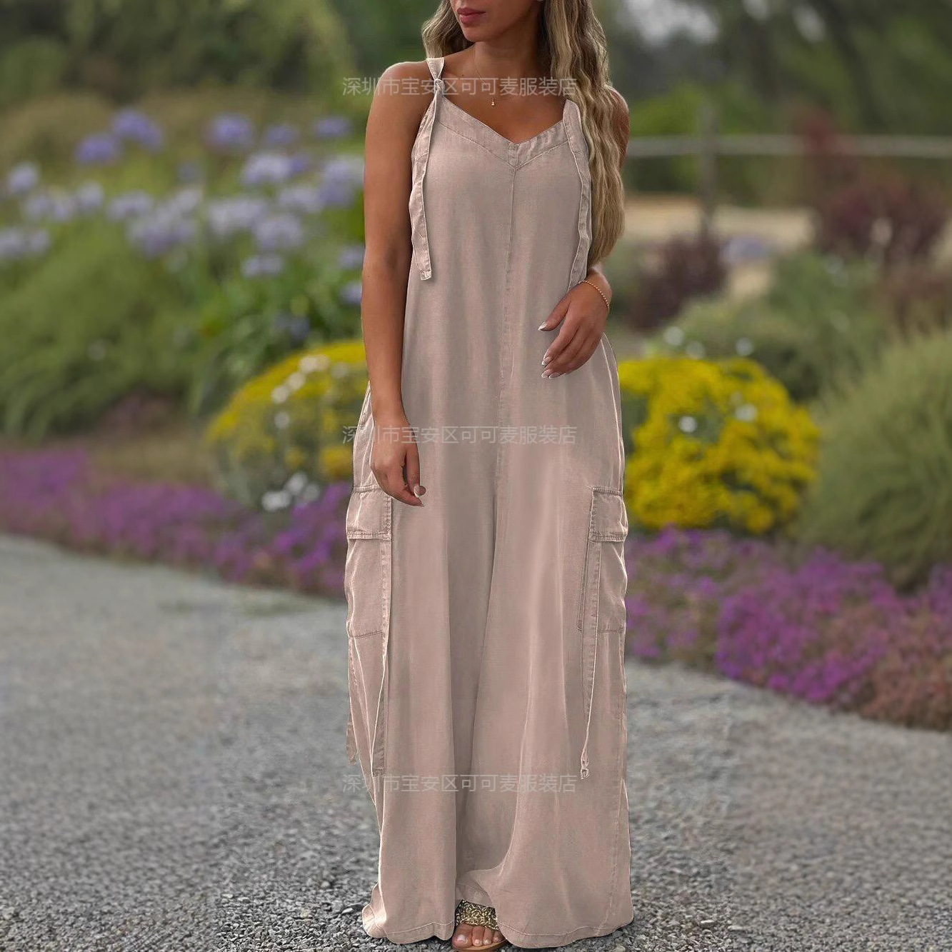 Luźny letni kombinezon, casual – Jumpsuit Linen Relaxed recenzja i cena