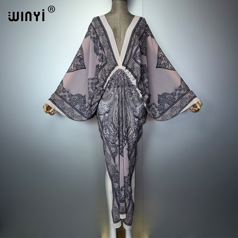 Sukienka WINYI z dekoltem w se – Cover Up Kaftan recenzja i cena