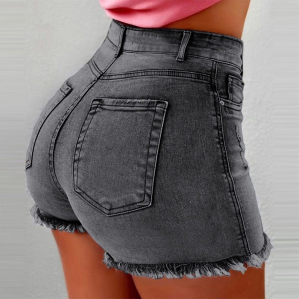 Damskie szorty jeansowe z wyso – Shorts Denim Frayed recenzja i cena