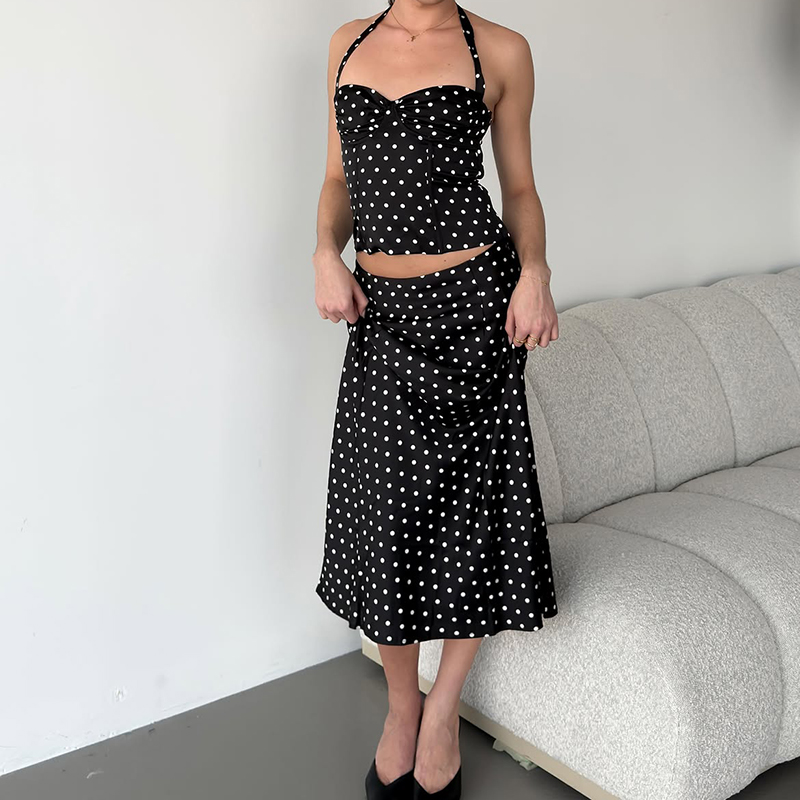 Dwuczęściowy Zestaw Spódnice w – Crop Top Crochet recenzja i cena