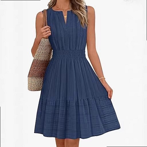 Sukienka damska bez rękawów na – Linen Dress Wrap recenzja i cena