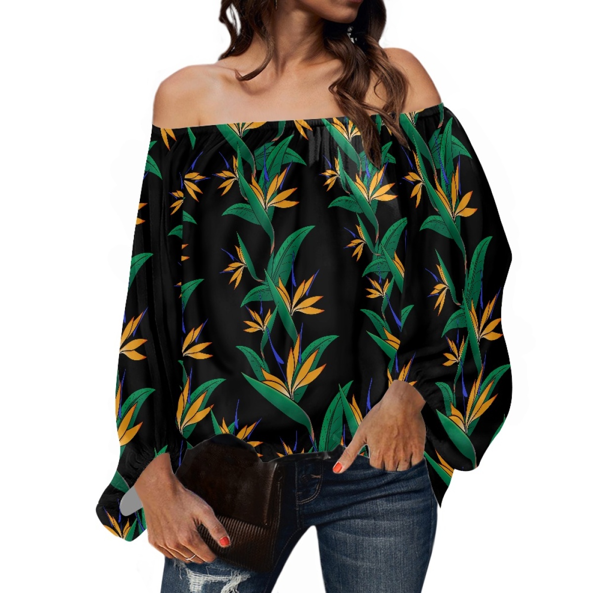 Polinezyjska odzież plemienna  – Blouse Off Shoulder recenzja i cena