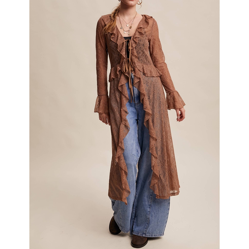 Damska długa bluzka z kwiatową – Kimono Sheer Floral recenzja i cena