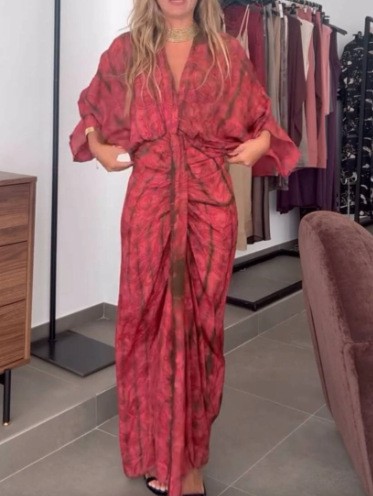 Letnia Sukienka Damska Lniana  – Linen Dress Wrap recenzja i cena