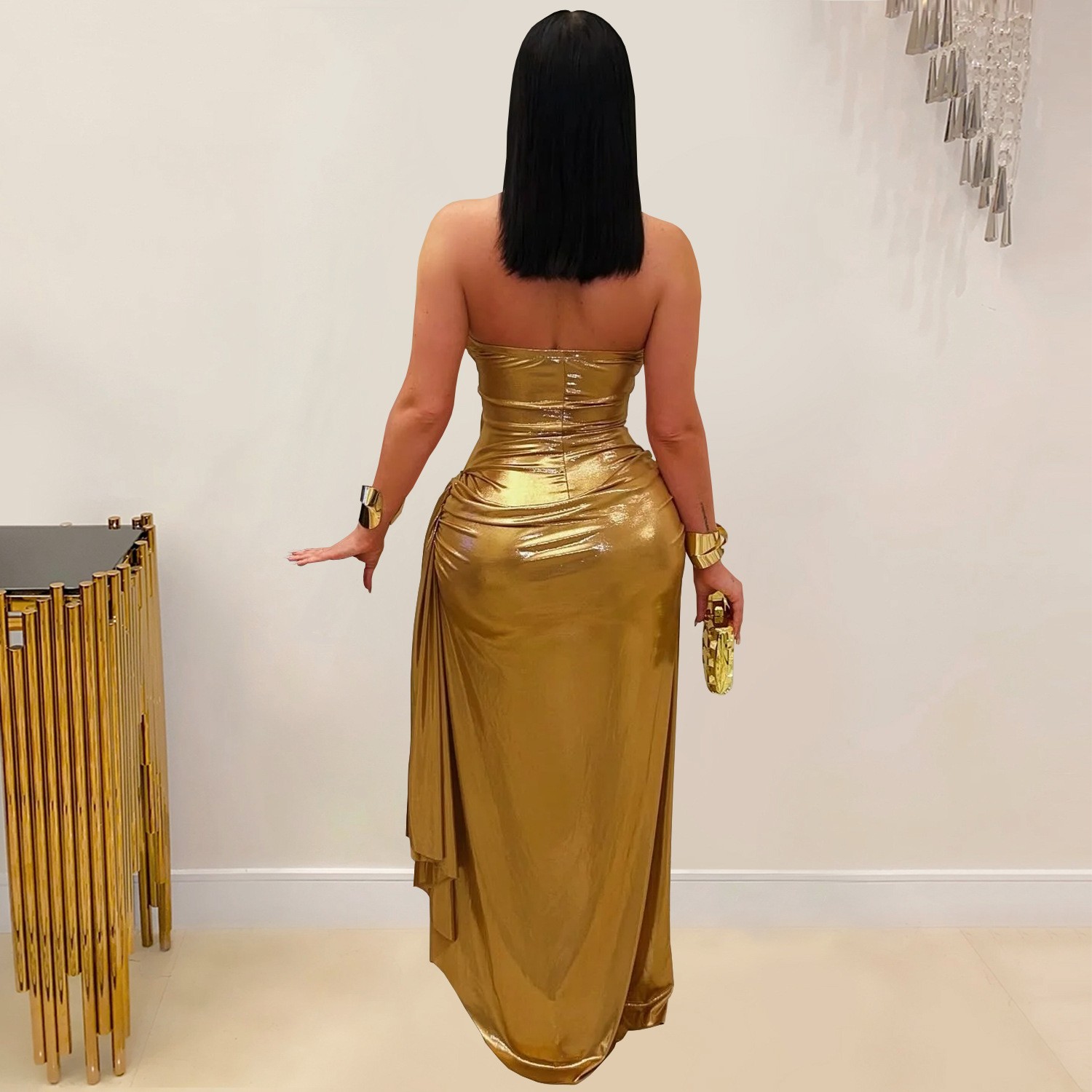 Sukienka dla gościa weselnego, – Maxi Dress Halter recenzja i cena
