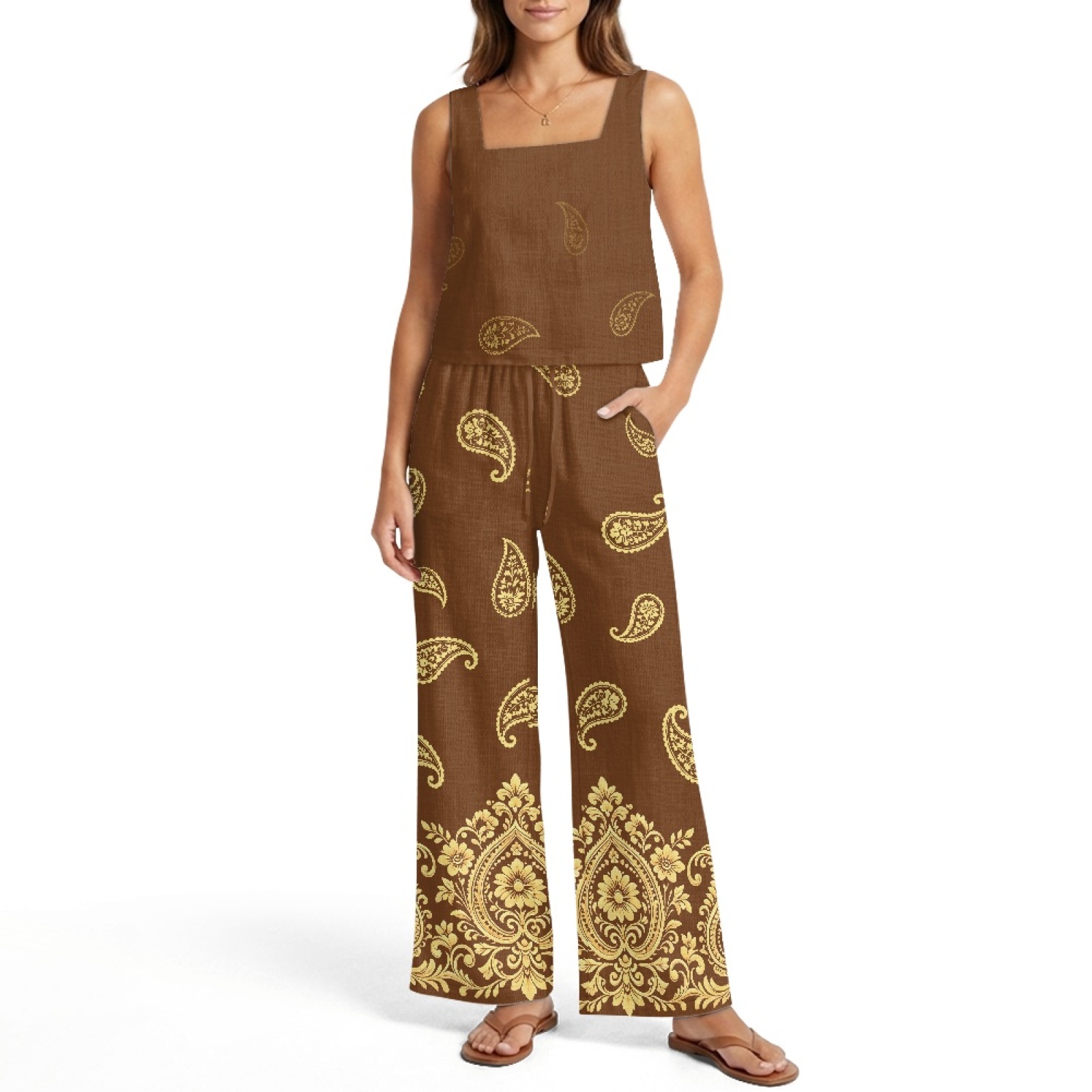 INSTANTARTS Damski lniany zest – Linen Pant Wide recenzja i cena