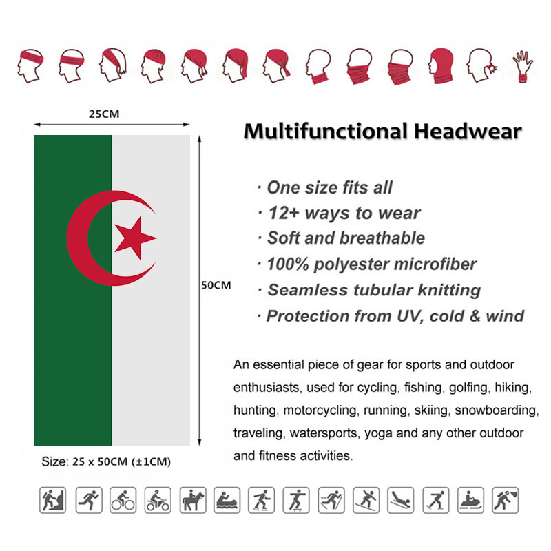 Algeria Flaga Bandana z nadruk – Headband Summer Knit recenzja i cena