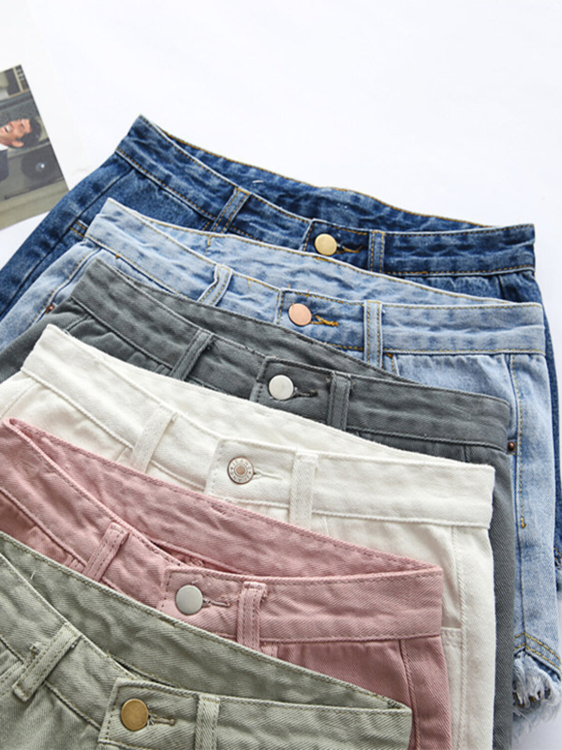 Damskie dżinsowe szorty z wyso – Shorts Denim Frayed recenzja i cena