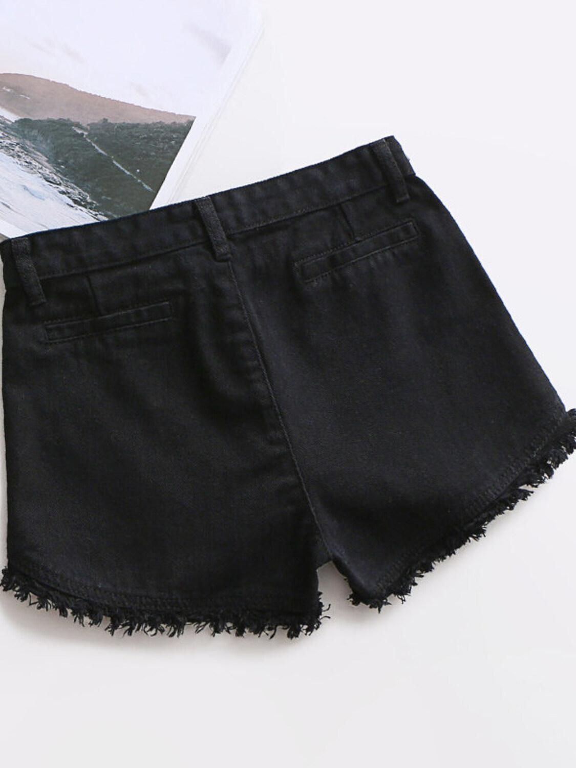 Damskie dżinsowe szorty z wyso – Shorts Denim Frayed recenzja i cena