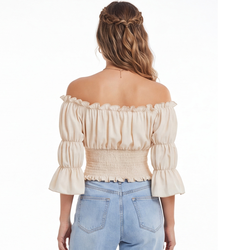 Bluzka renesansowa damska z kr – Blouse Off Shoulder recenzja i cena