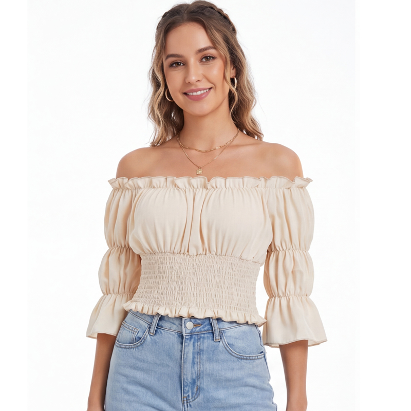 Bluzka renesansowa damska z kr – Blouse Off Shoulder recenzja i cena
