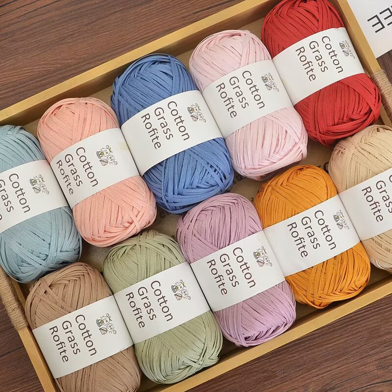 Nowa Wielokolorowa Rafia Baweł – Crochet Bag Raffia recenzja i cena