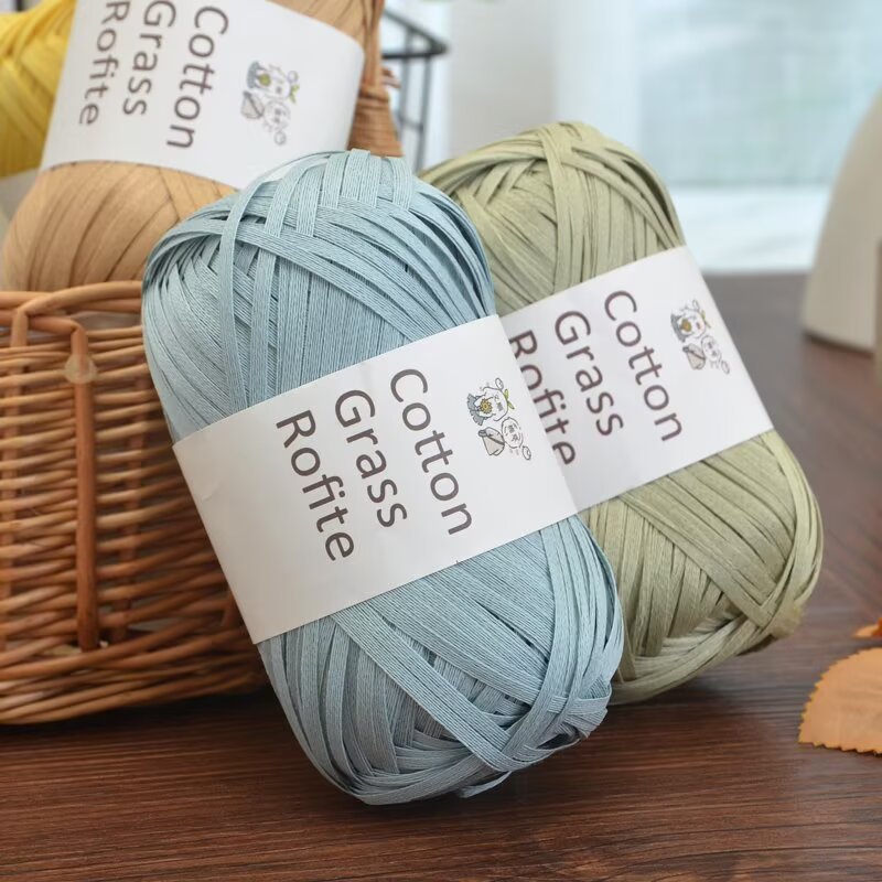 Nowa Wielokolorowa Rafia Baweł – Crochet Bag Raffia recenzja i cena